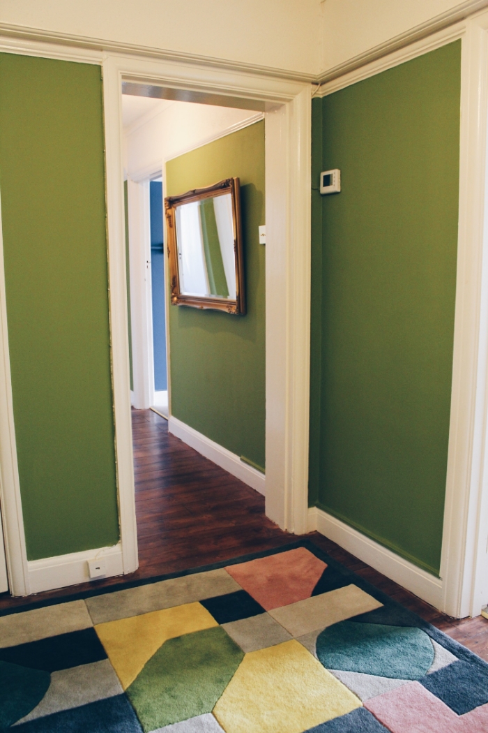 olive green wall