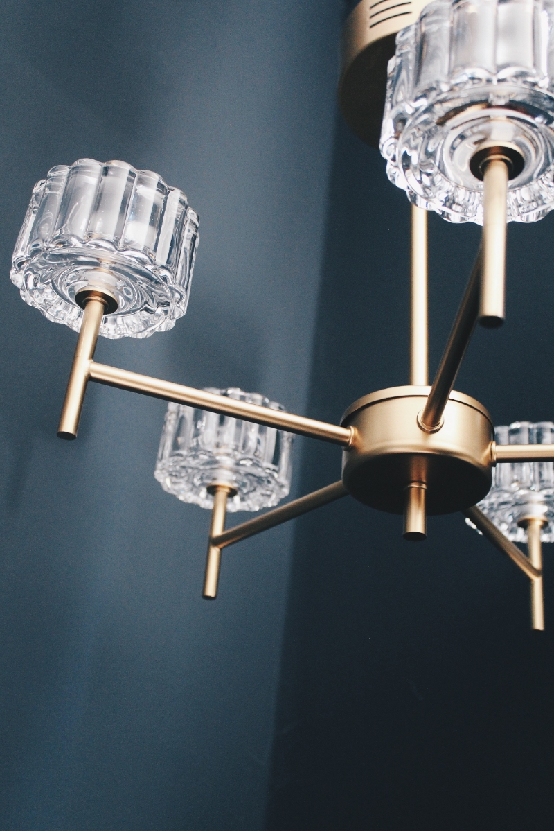 spray paint light fixture gold Berry Haines