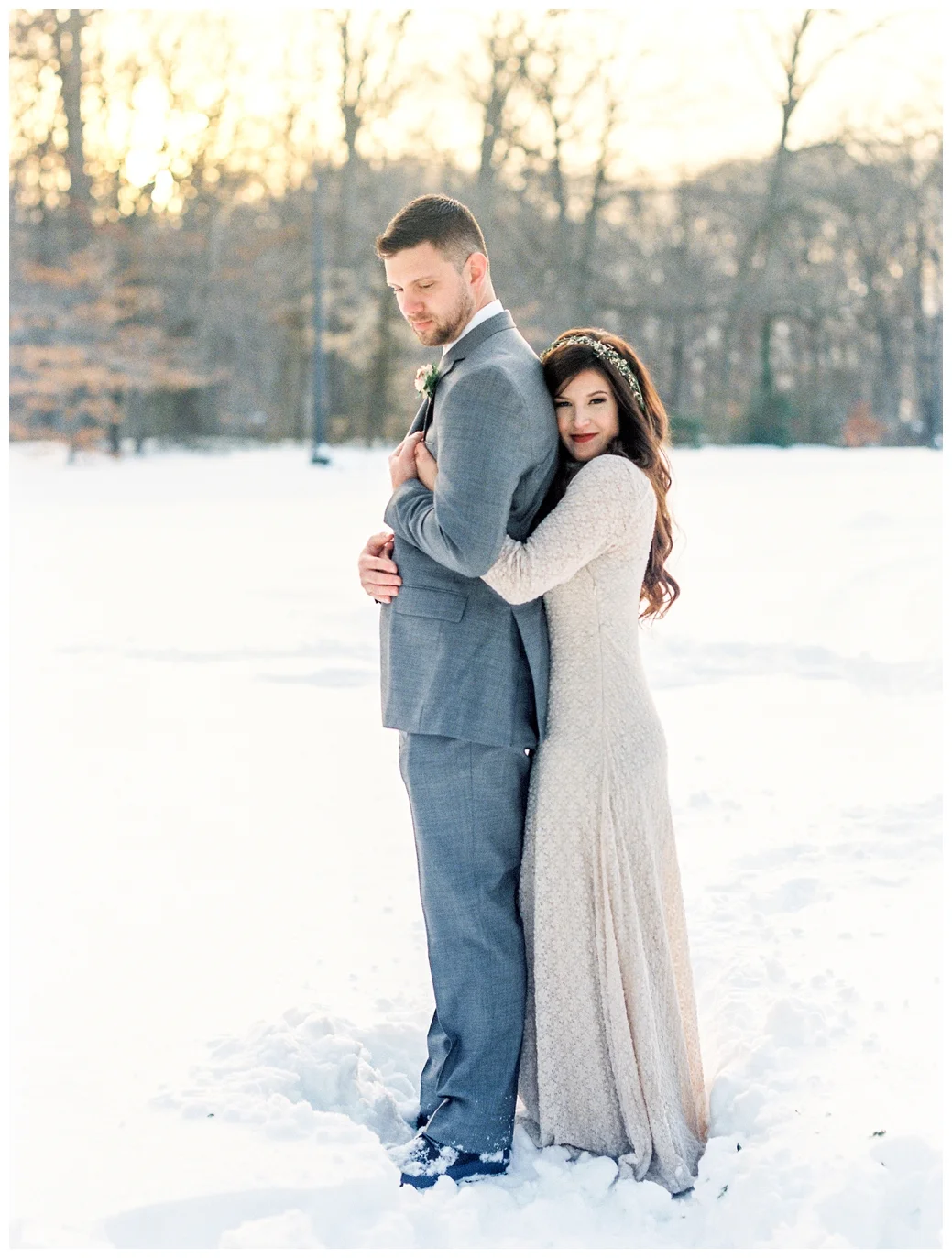 blizzard snow winter wedding editorial by washington dc fine art wedding photographer Lissa Ryan Photography
