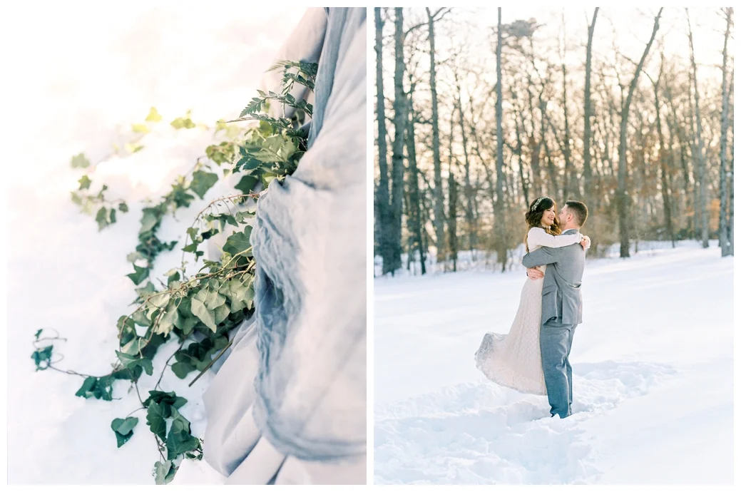 blizzard snow winter wedding editorial by washington dc fine art wedding photographer Lissa Ryan Photography