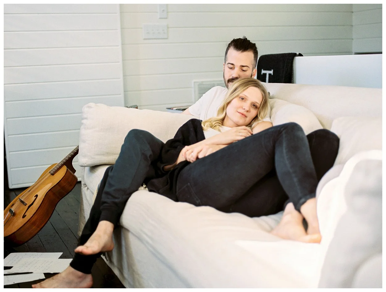 A cozy anniversary session at home from LOOM Curated by fine art wedding photographer Lissa Ryan Photography