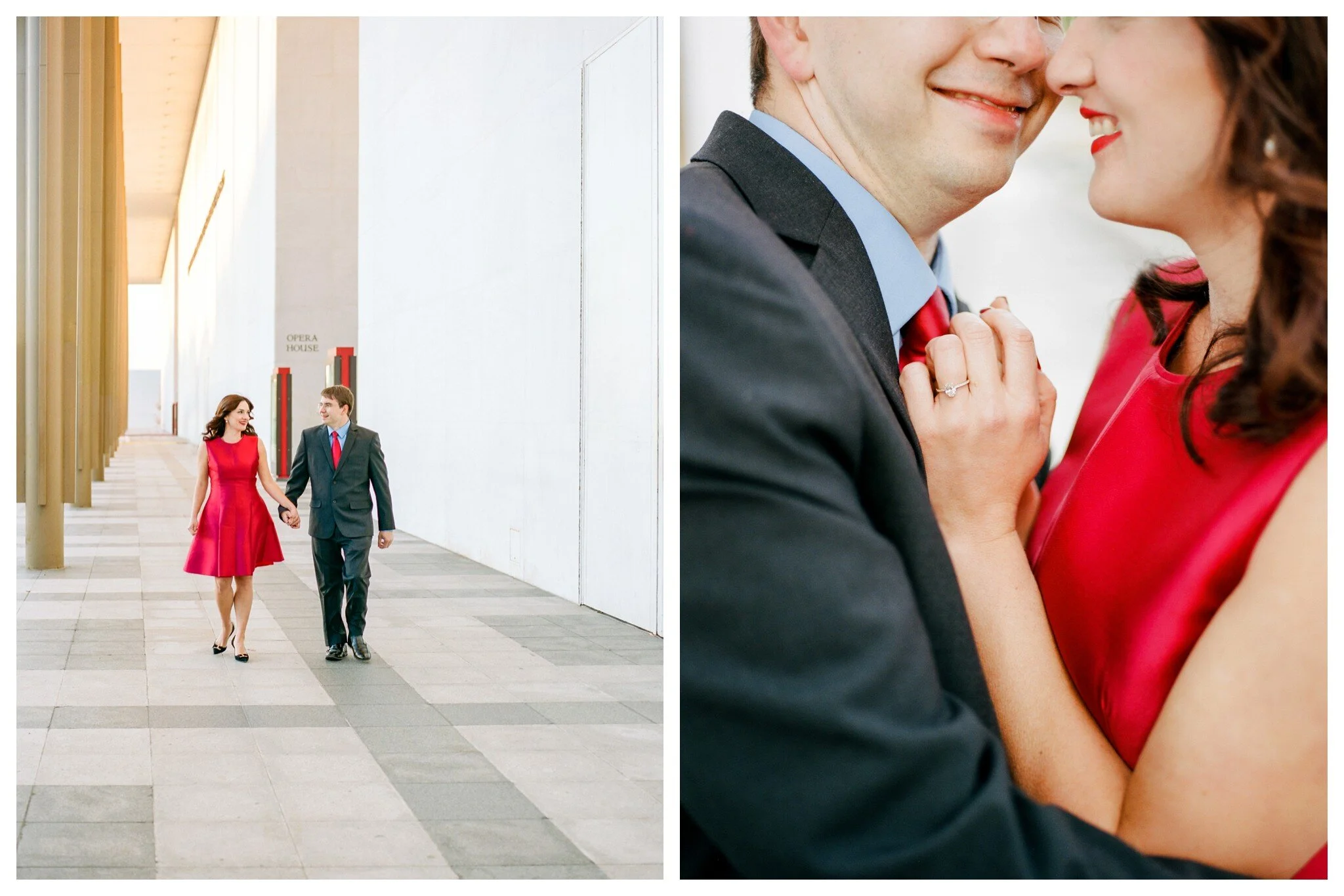 Winter Engagement Session at the Kennedy Center in Washington DC by fine art wedding photographer Lissa Ryan Photography