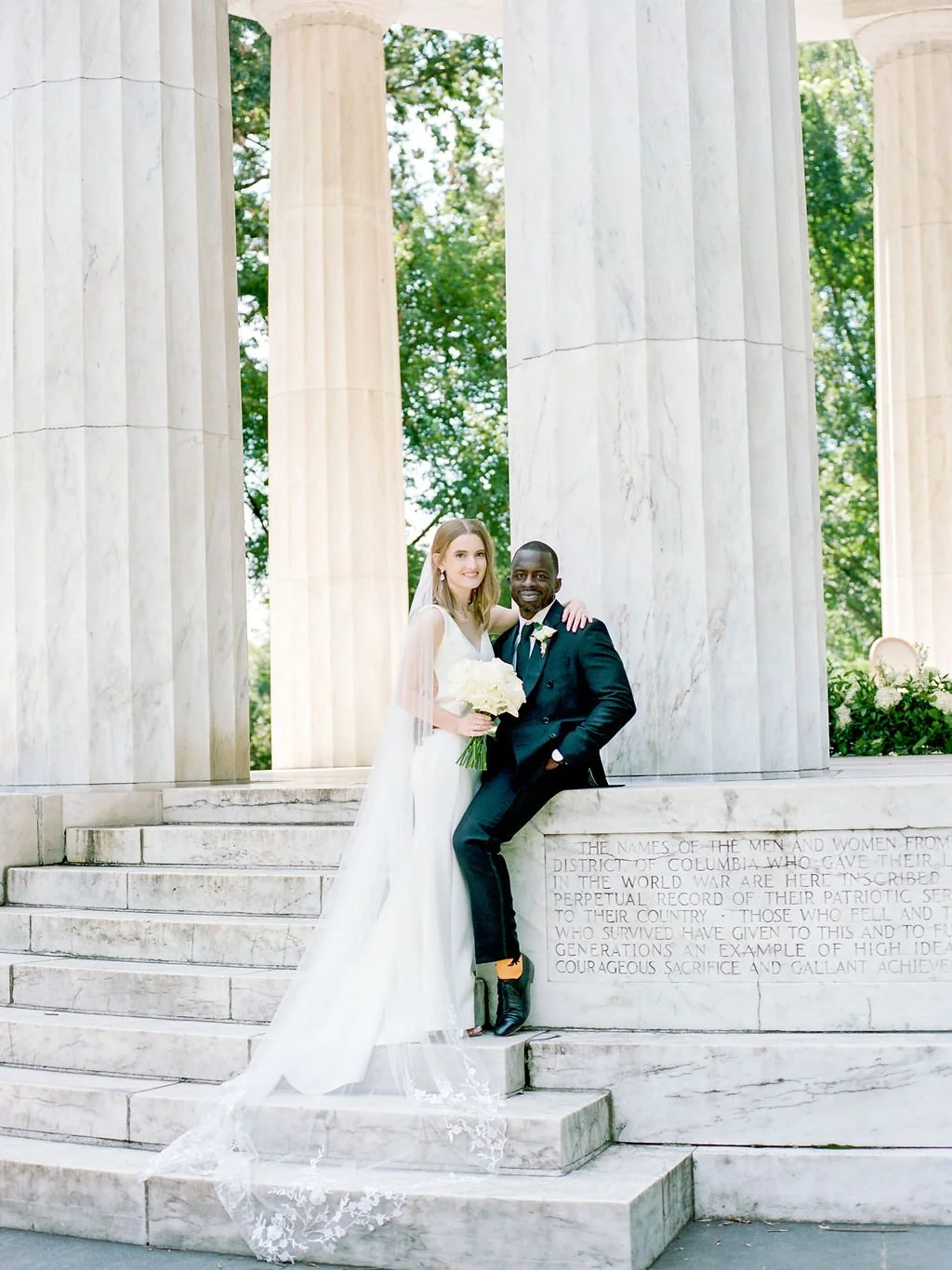 Summer Intimate Wedding at the DC War Memorial  |  Pru &amp; Wunmi