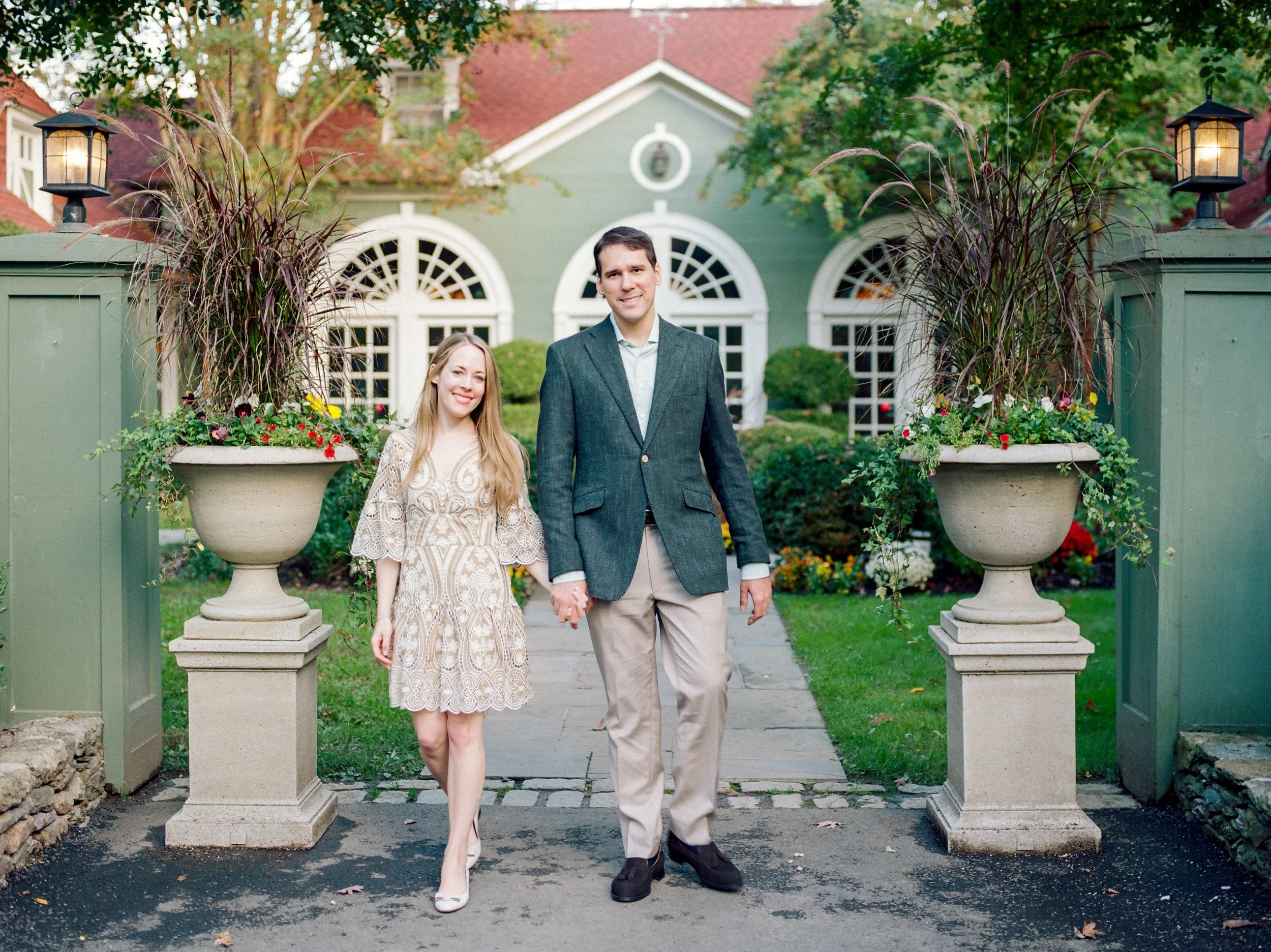 Nick and Holly's intimate fall welcome dinner at Goodstone Inn in Middleburg, Virginia