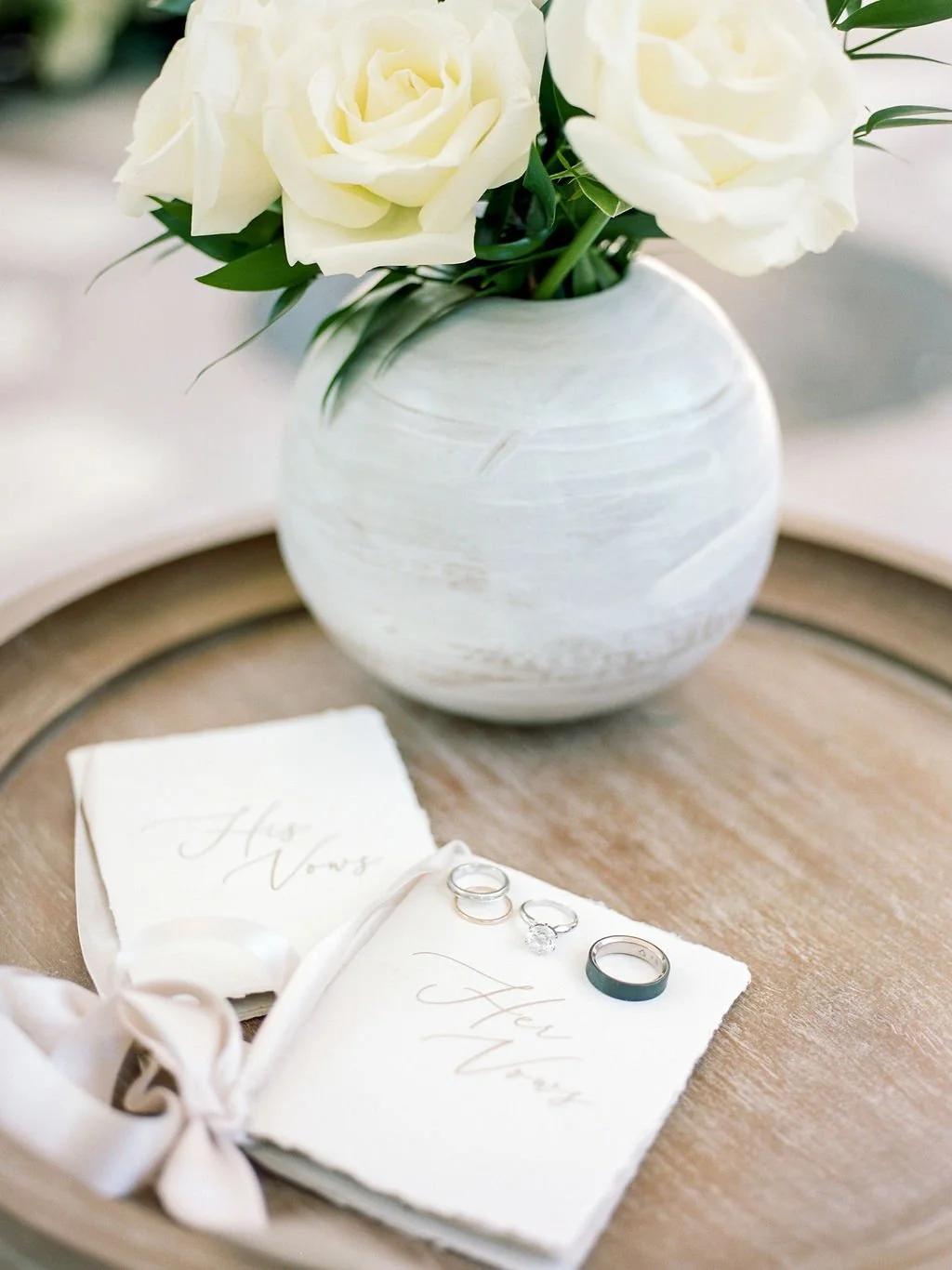 Bride and groom during intimate wedding ceremony at DC War Memorial on the National Mall in Washington DC.
