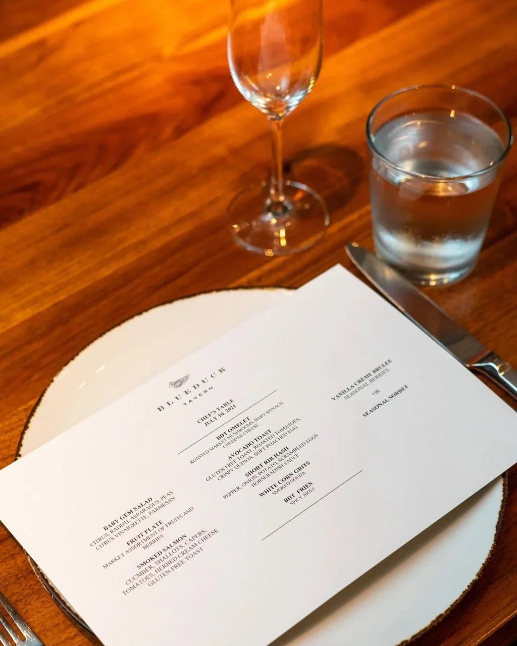 Intimate wedding celebration brunch at Blue Duck Tavern in Washington DC