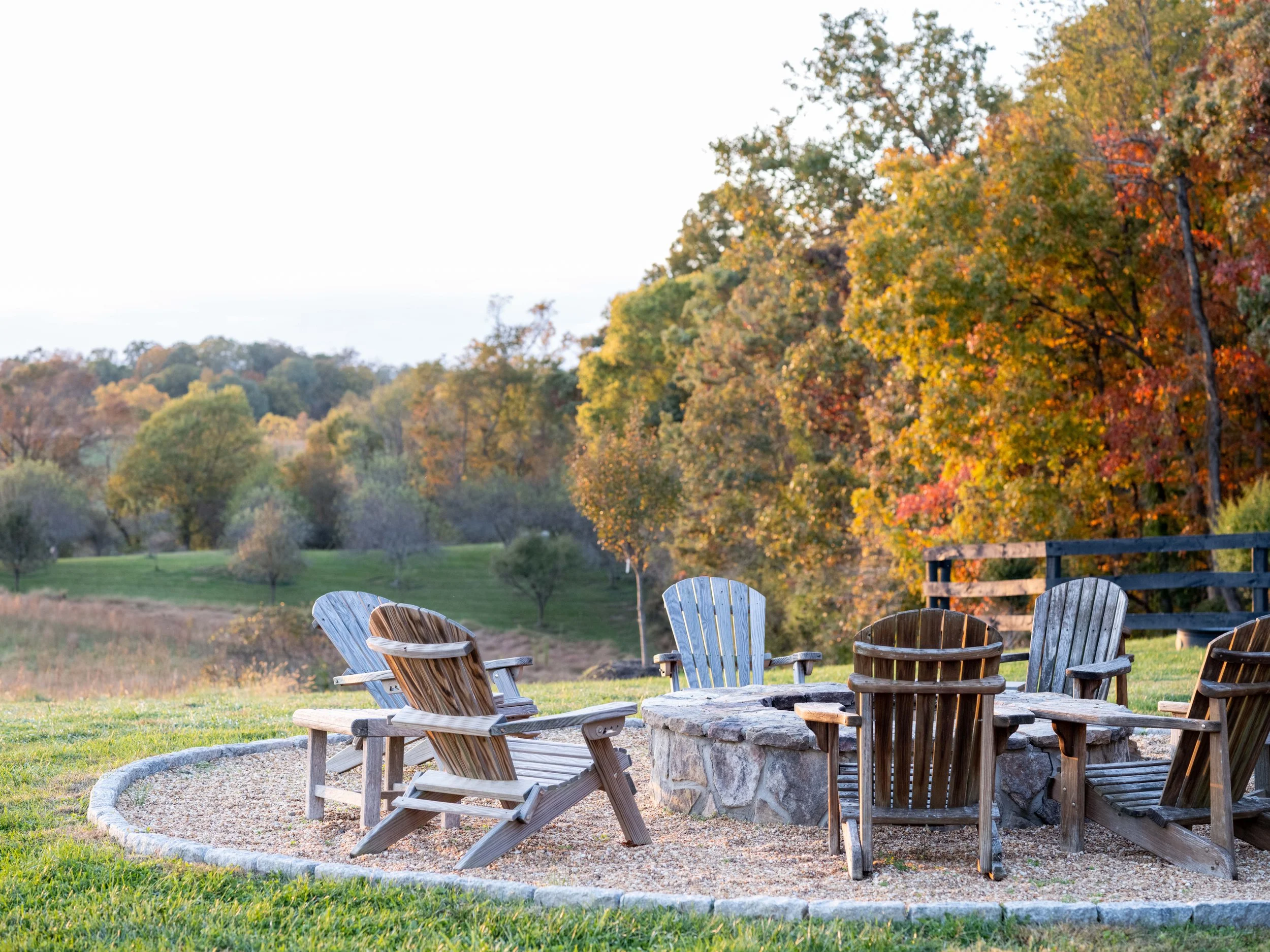 Goodstone Inn surrounded by fall foliage in Middleburg, Virginia