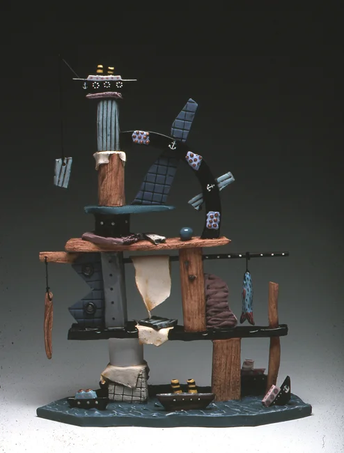Land Locked / 16"H x 10"W x 6"D / 1989 1986
