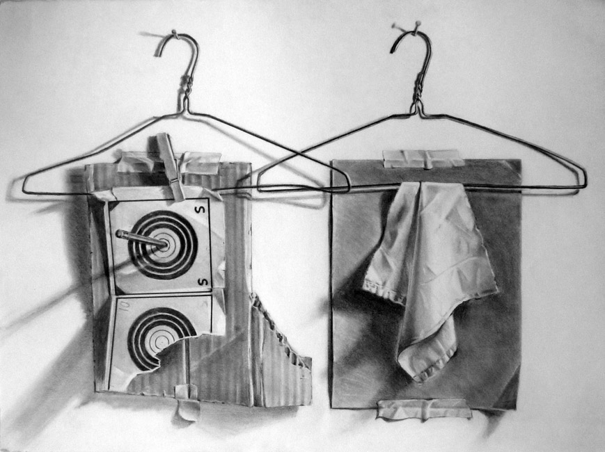 Two Hangers , 22"H x 30"W / 1995