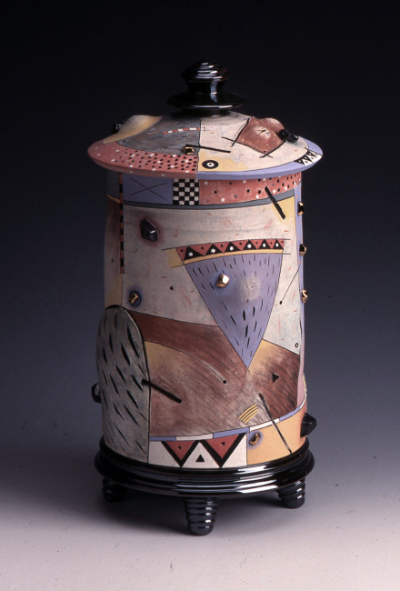 Covered Jar / 14"H x 6"W / 1992