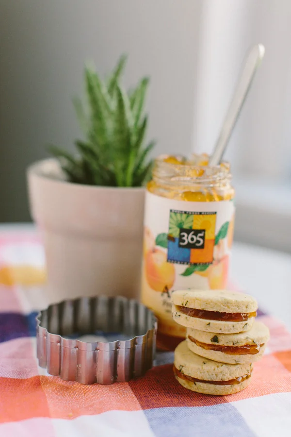 Basil Cornmeal Shortbread Sandwiches // Becca Bakes (www.becca-bakes.com)