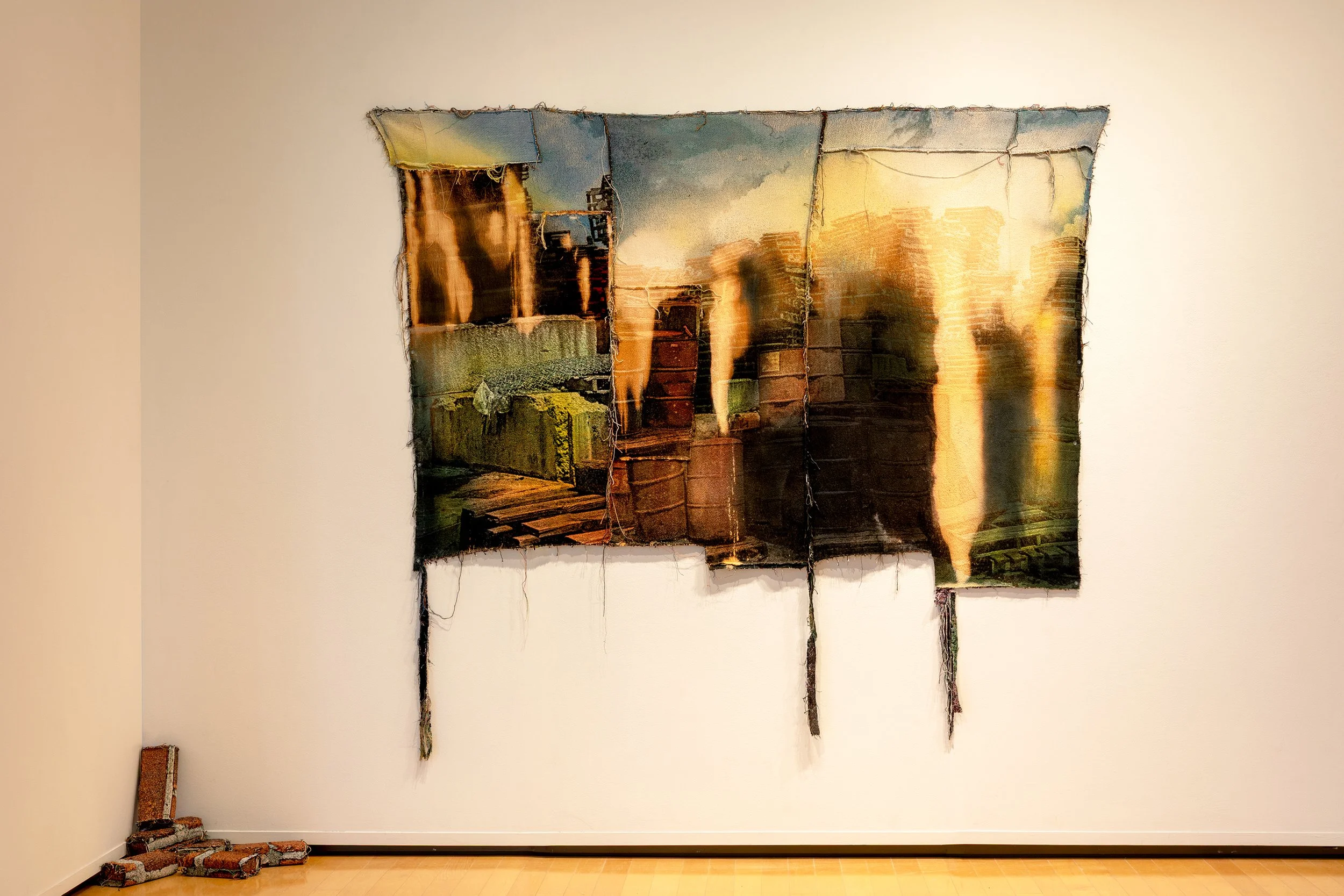 My recent body of photo-based work titled Industry Unraveled draws attention to both current practices of online commerce and the history of manufacturing in the Rust Belt. The work intertwines images that represent regional history, architecture an