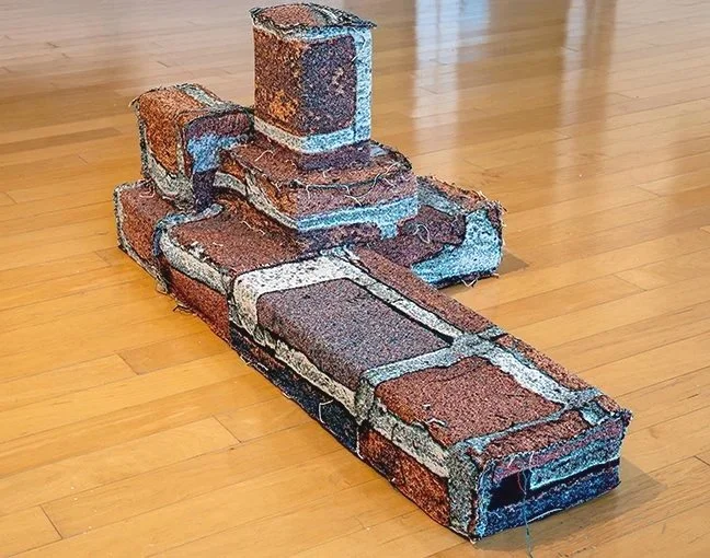   Foundation,  2017  Woven photographic sculpture, 17’x39”x19” 