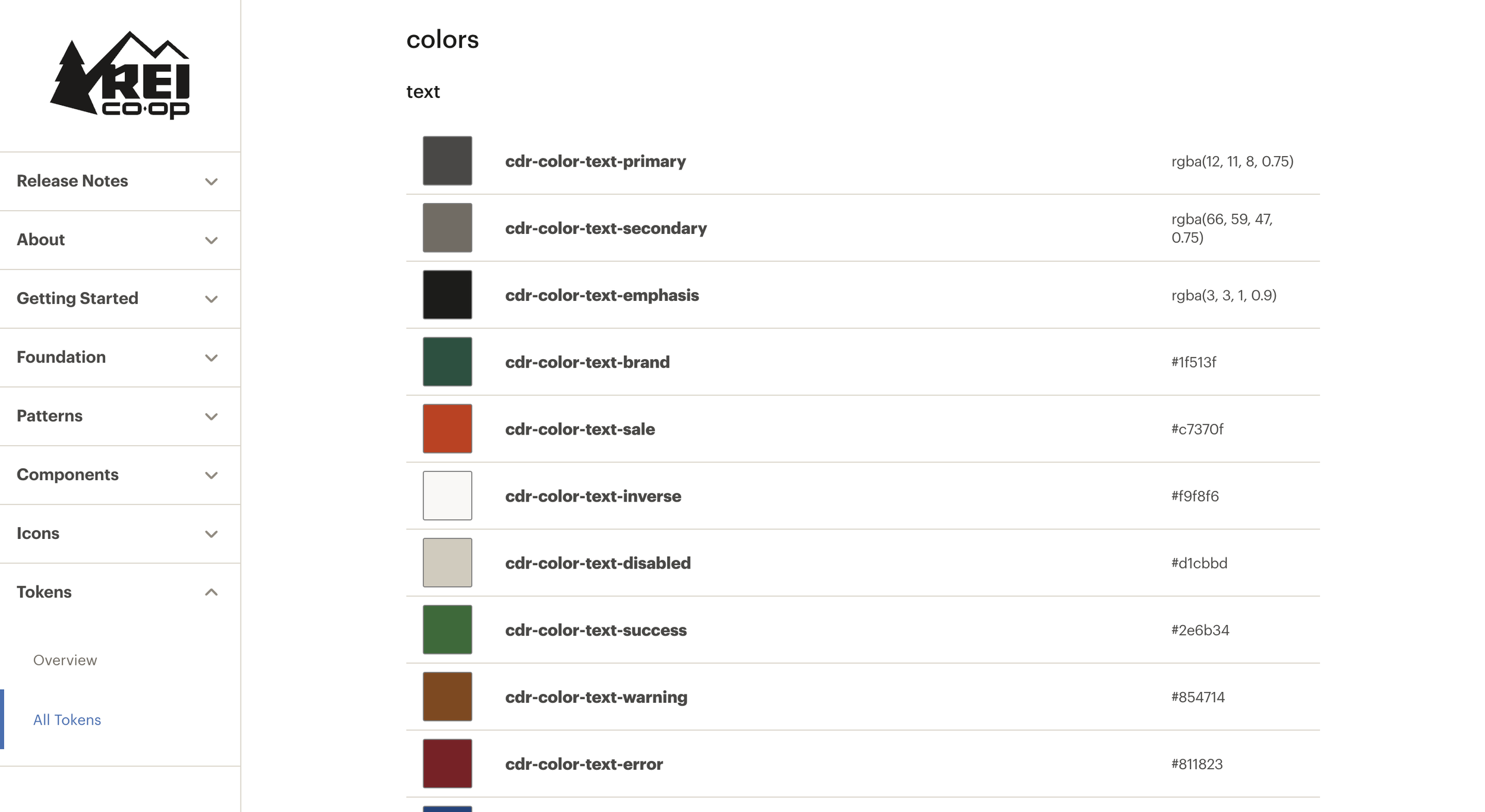 REI Design System - Cedar