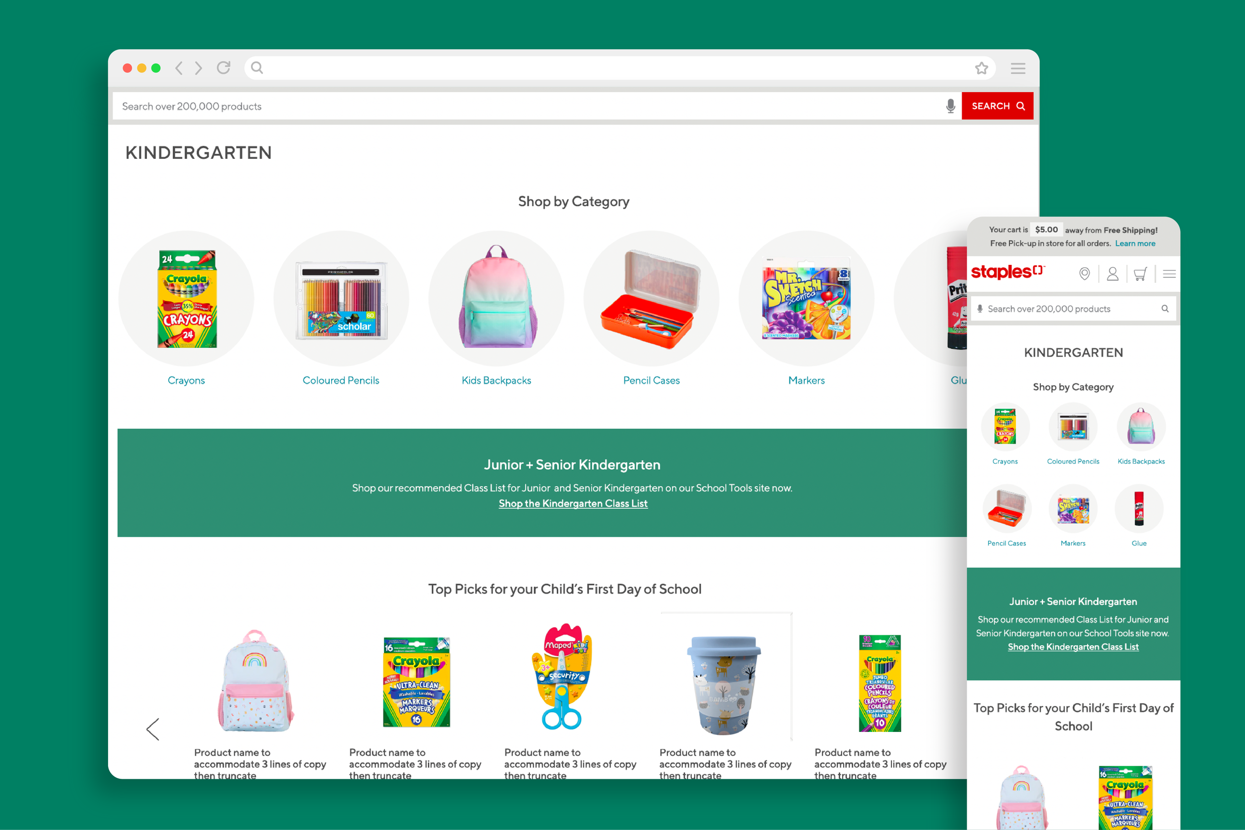 Image of the Kindergarten category page