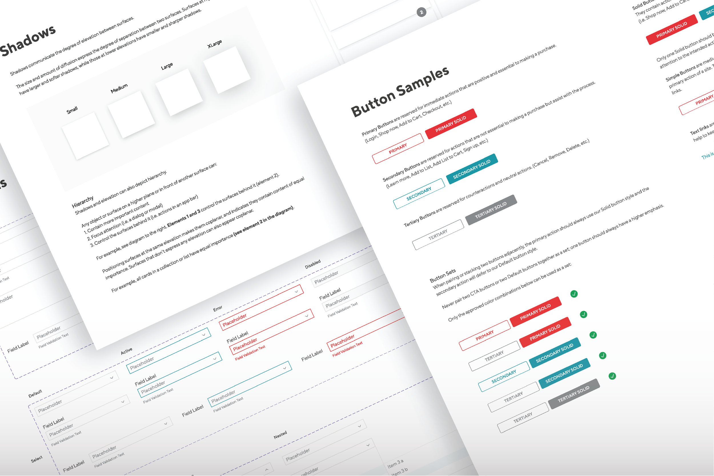 Image depicting usage guidelines for the Staples Design System