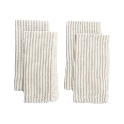 Striped Fringe Napkins