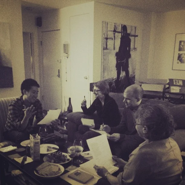 Last blank verse workshop over wine & cheese