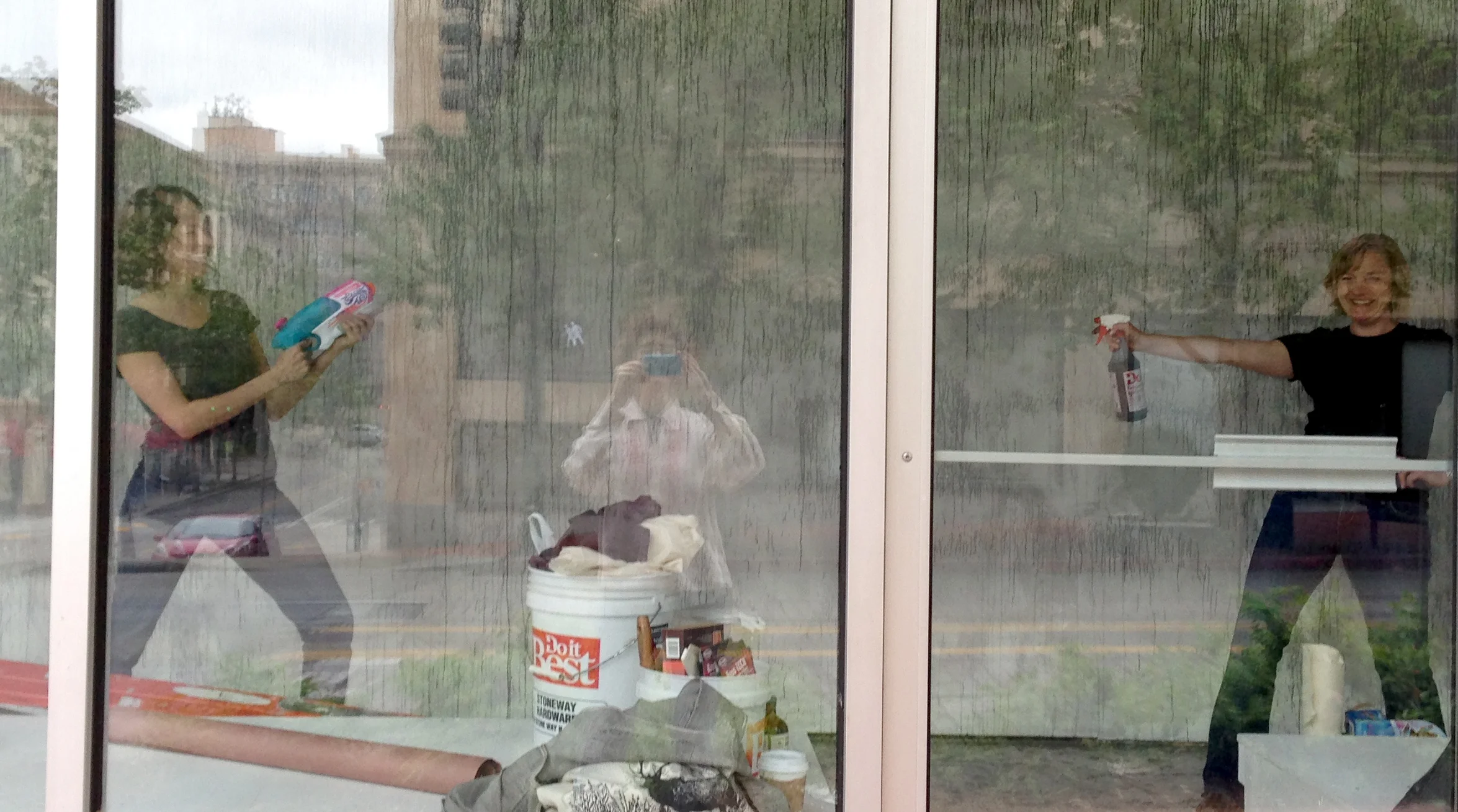 Meredith Clark and Karen Manuel came to our rescue with their weapons.