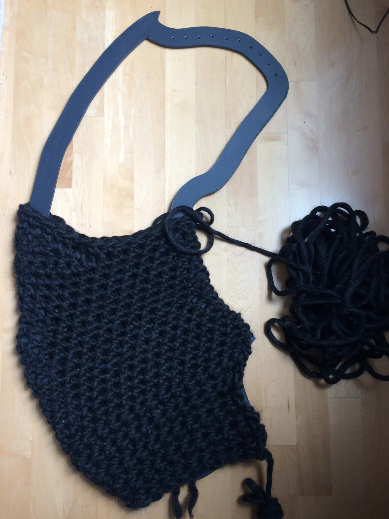 Beate crocheted Margaret a swimsuit with the most beautiful yarn.