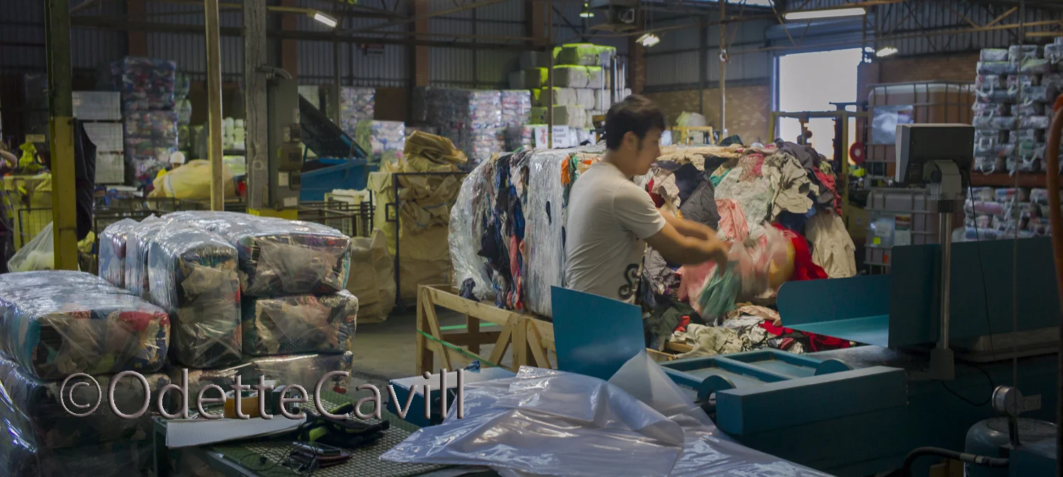The Busines of Recycling - The donated clothing, now cut rag,