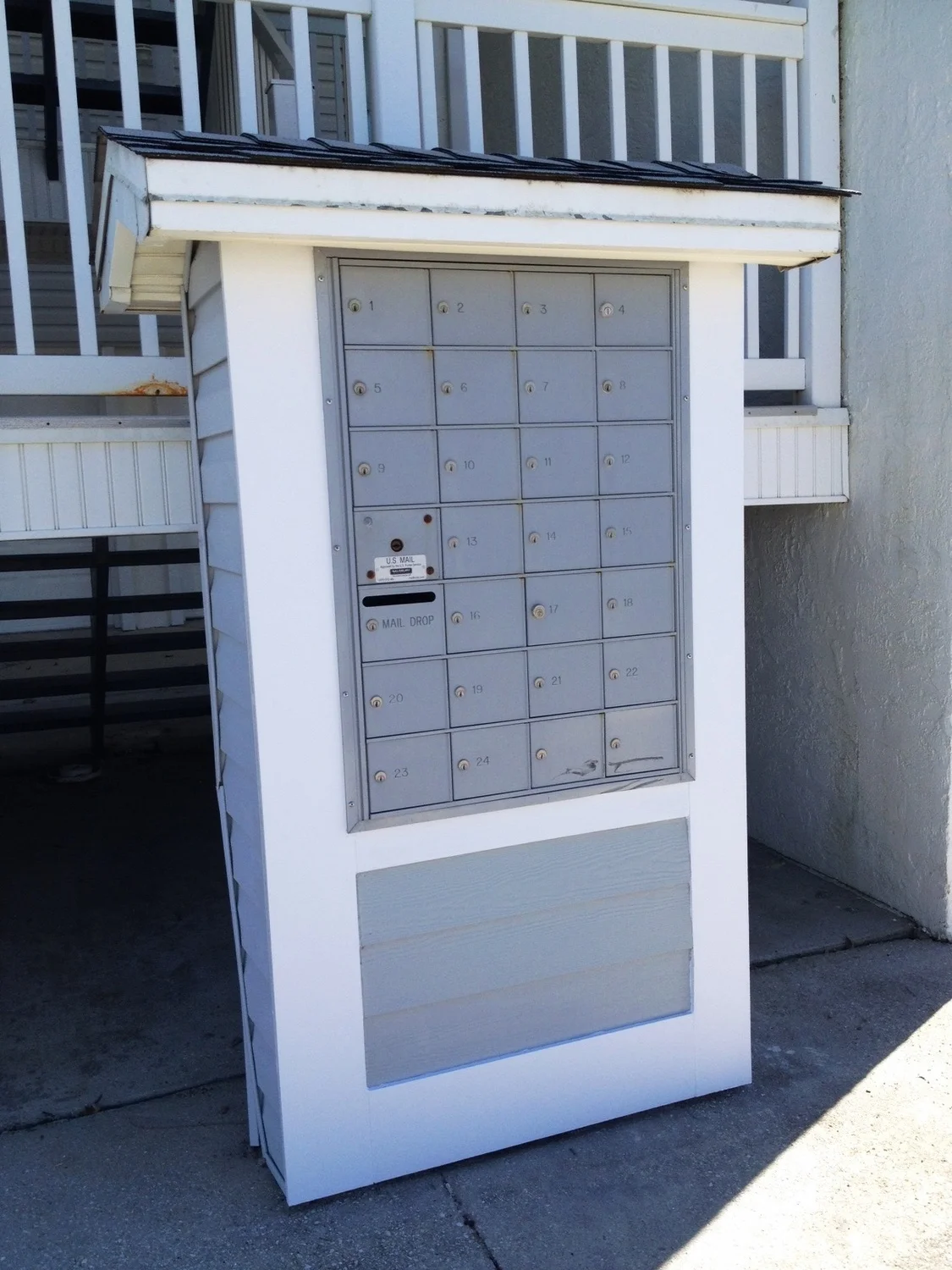 Mail Box repaired after car hit it