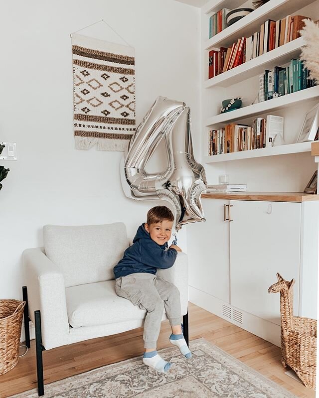 Happy fourth birthday to my not so little lion 💙🦁
I&rsquo;m so proud of the sweet and wild boy he&rsquo;s becoming. He cares deeply for others and is such a great big sibling. His favourite things include: building anything, looking at maps, &amp; 
