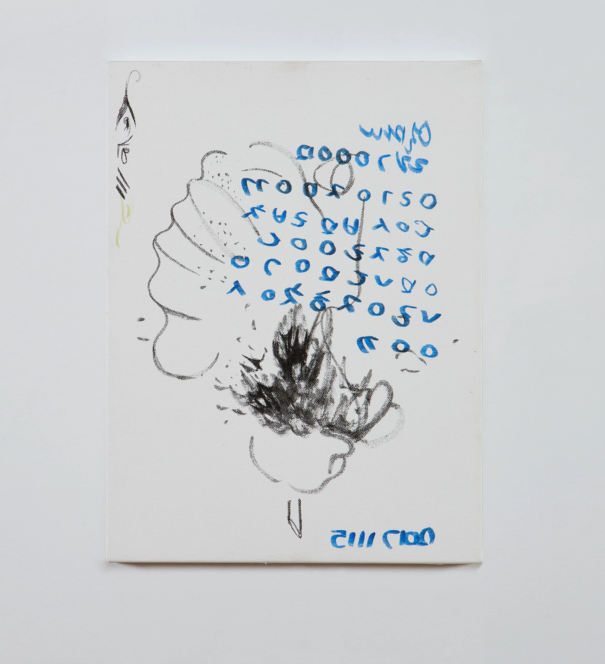  Consonant Letter  자음편지, 2017. Acrylic on canvas, 16×12 in. | 41×30.5 cm