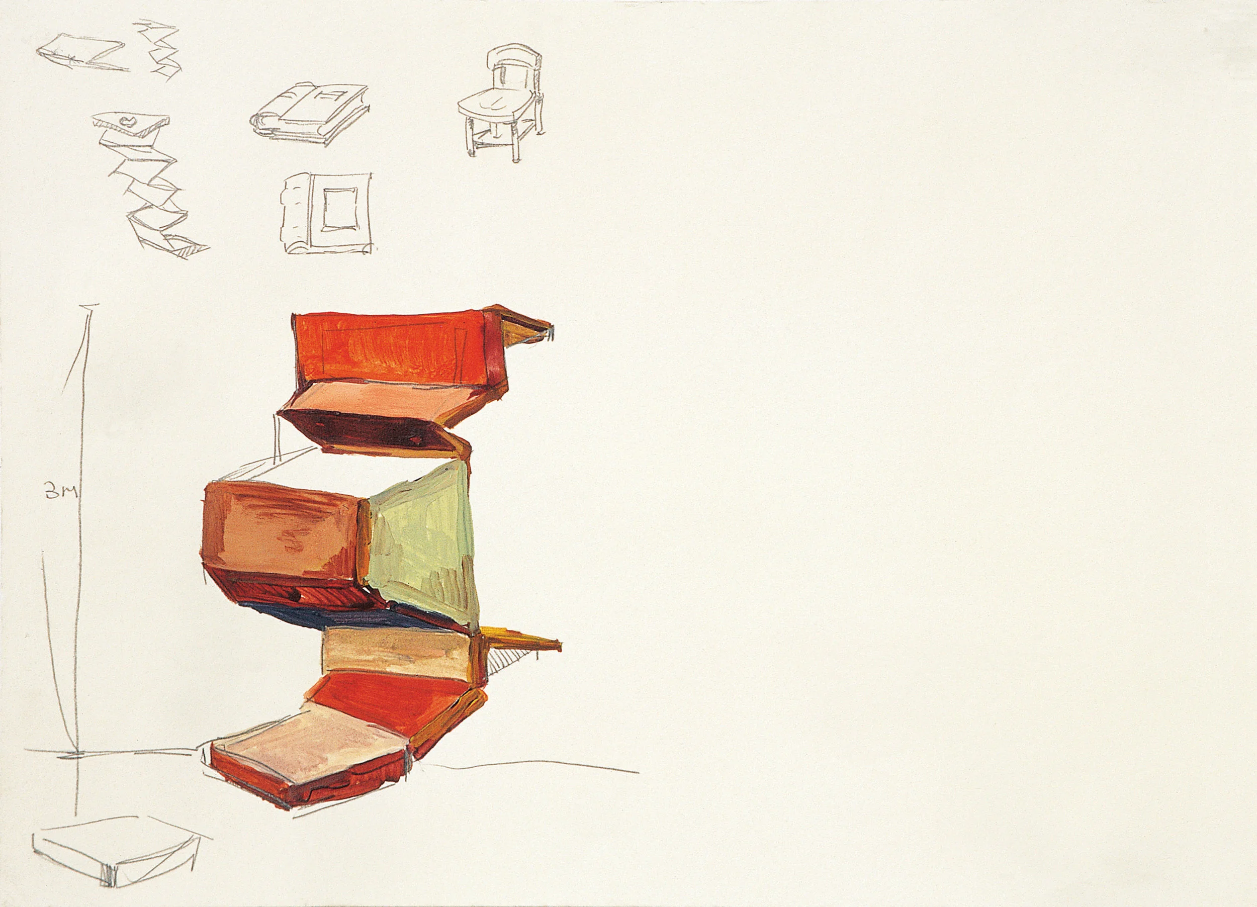 Study for movable wooden structure