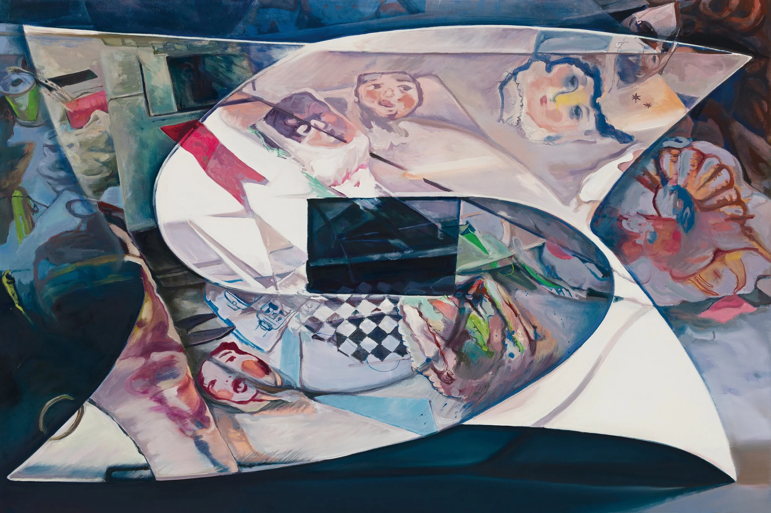   Pinwheel   바람개비, 2025. Oil on canvas 101.6×152.4 cm | 40×60 inch 