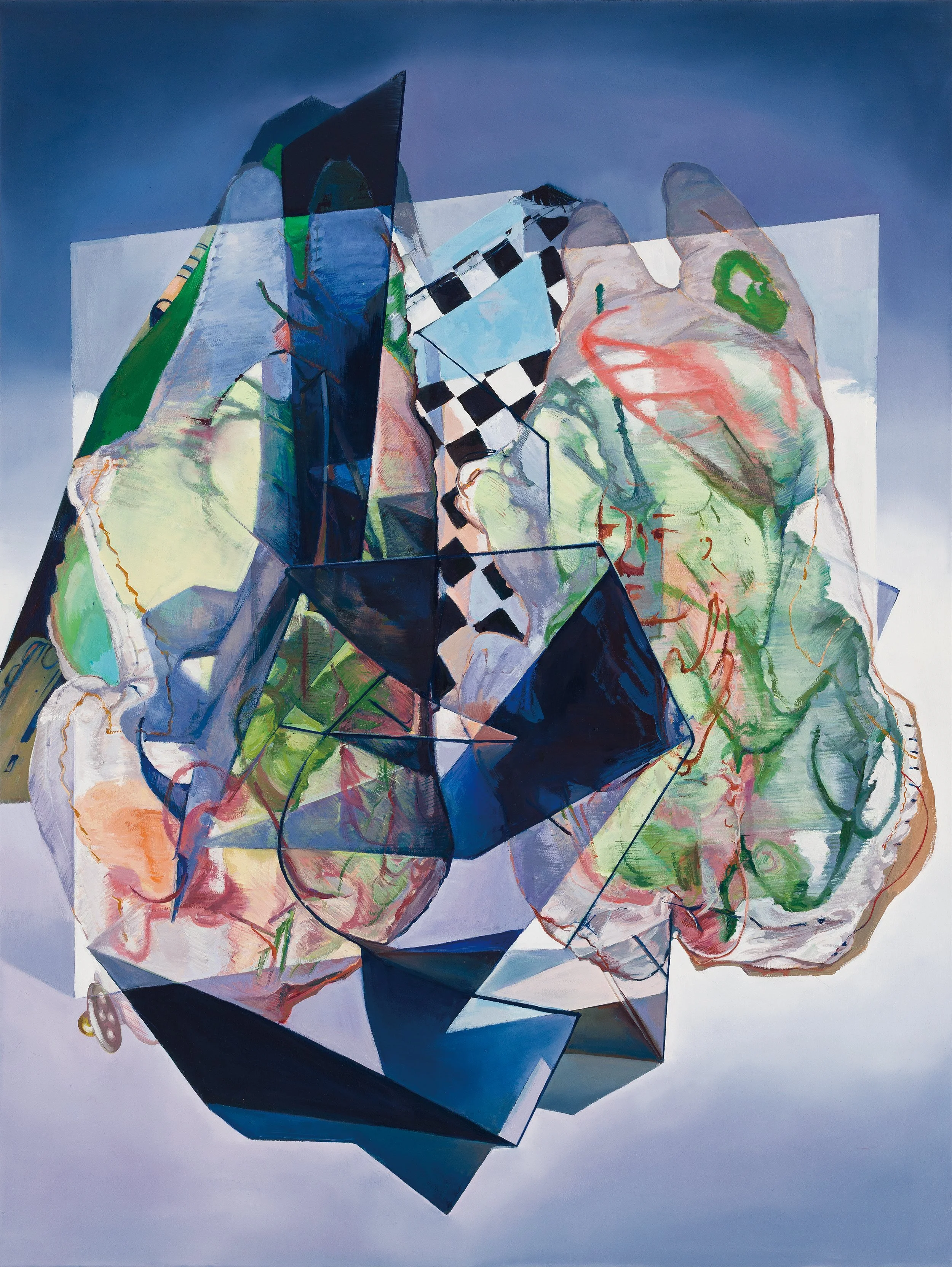   Layered Prayers   겹겹의 기도, 2026. Oil on canvas 122×91.5 cm | 48×36 inch 