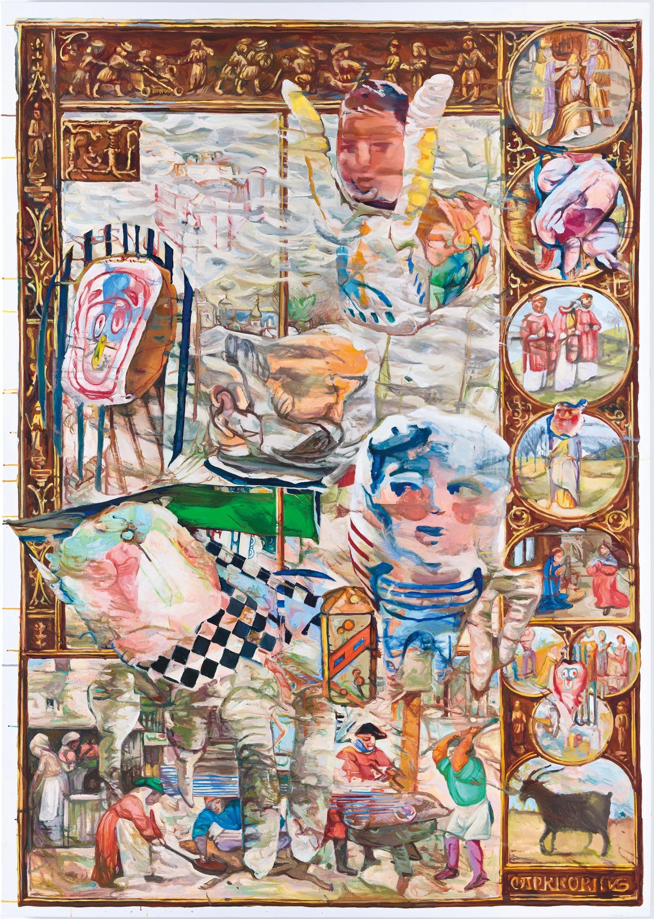   Spinola Hours_December: Capricorn   스피놀라 시간_12월: 염소자리 2023-2025. Oil on canvas,  213.3×152.4 cm | 84×60 inch 