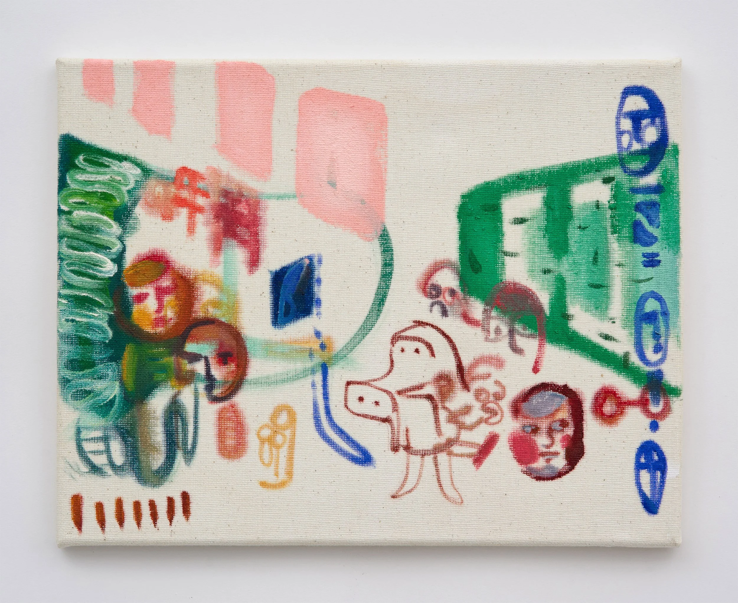  MET  멧, 2022. Oil on unprimed canvas, 11×14 in. | 27.2×35.2 cm 
