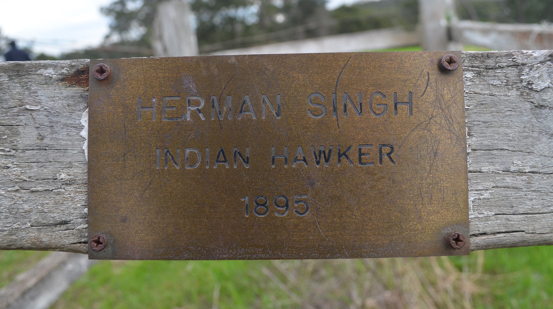 It is interesting that the date on this inscription at the cremation site states 1895 when Herman Singh died in 1901. Quite possible that this was the date Herman Singh began visiting the Muir farm.
