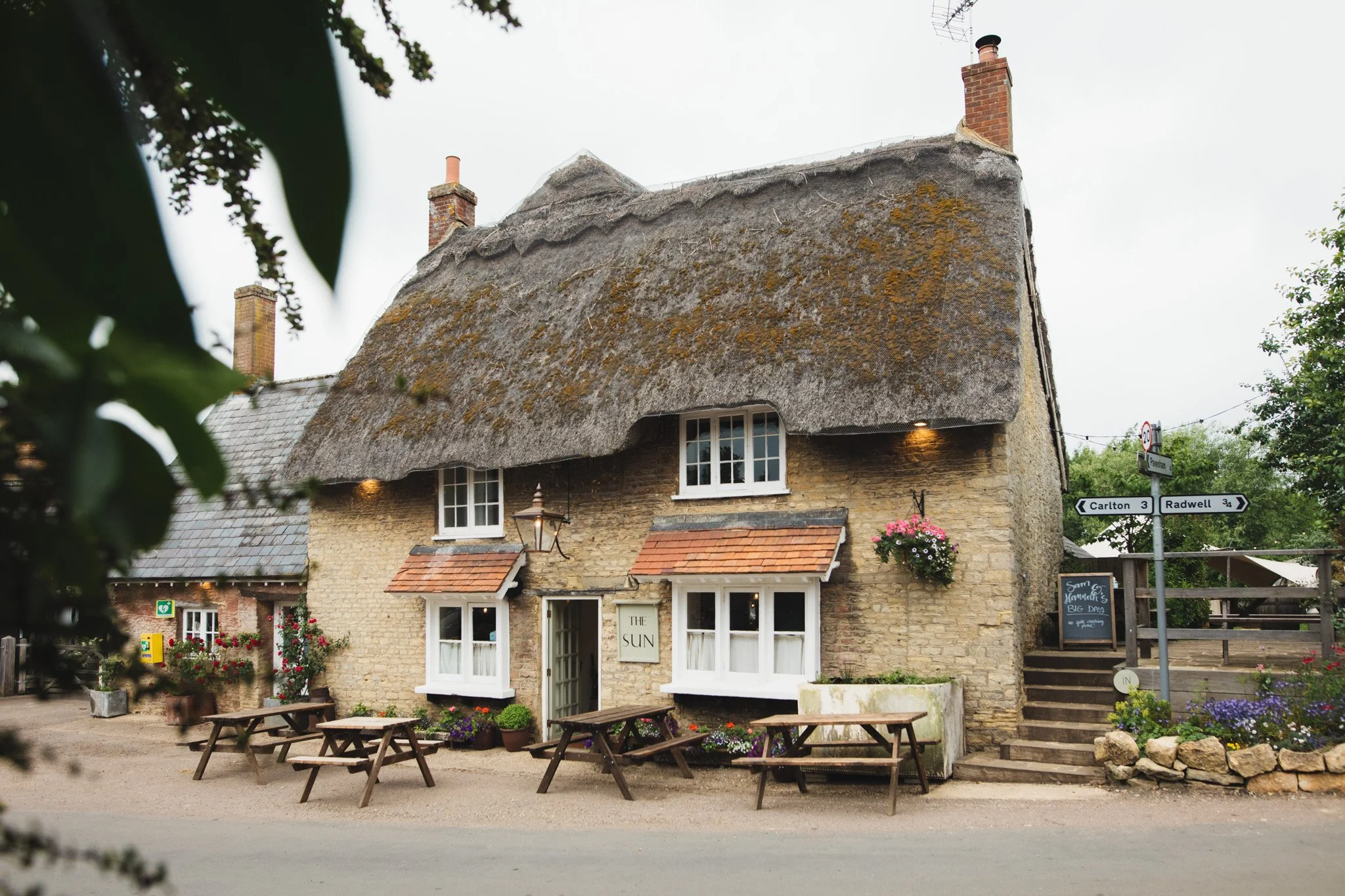 An exterior view of The Sun pub in Felmersham.