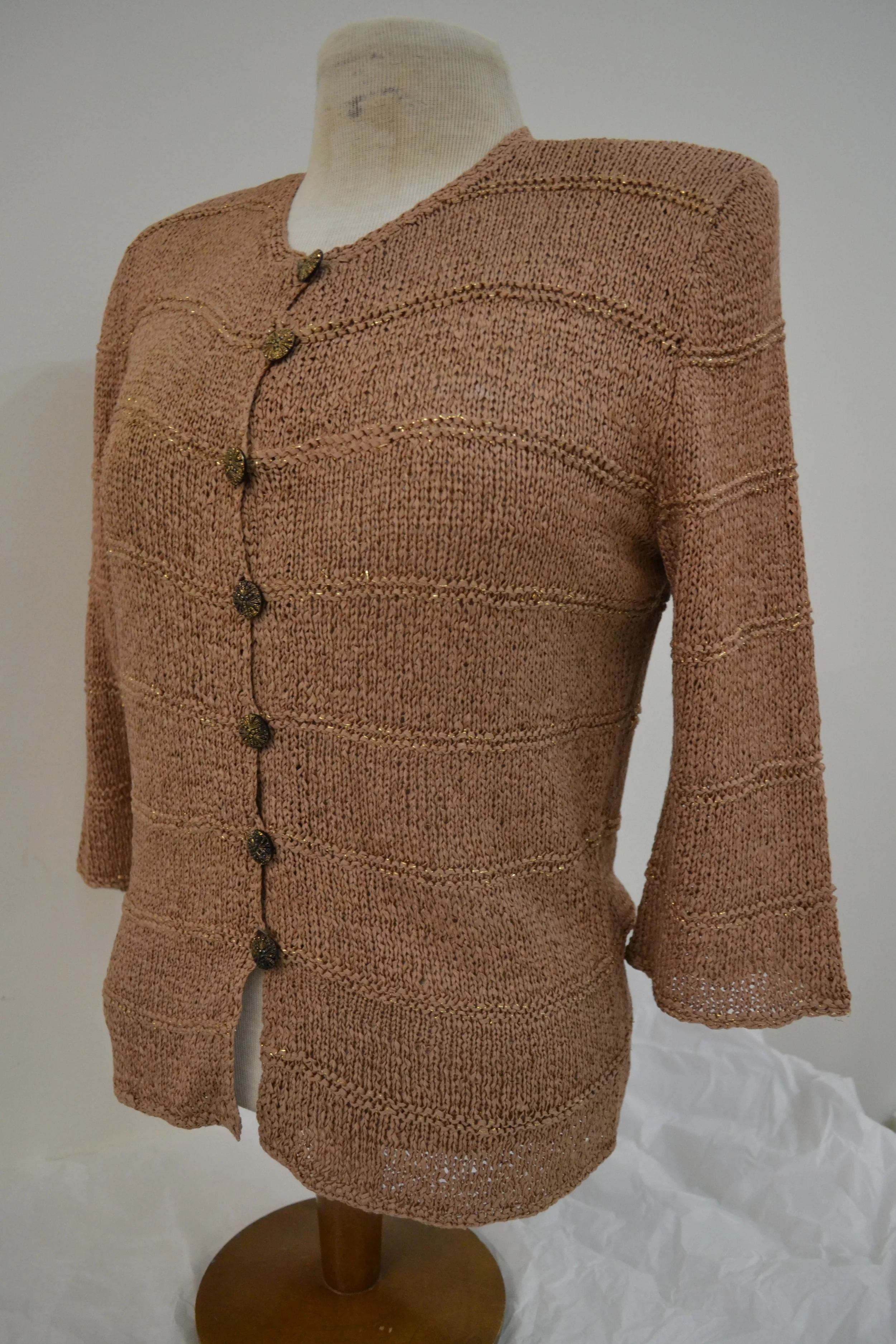 just a perfect mocha 30's cardigan