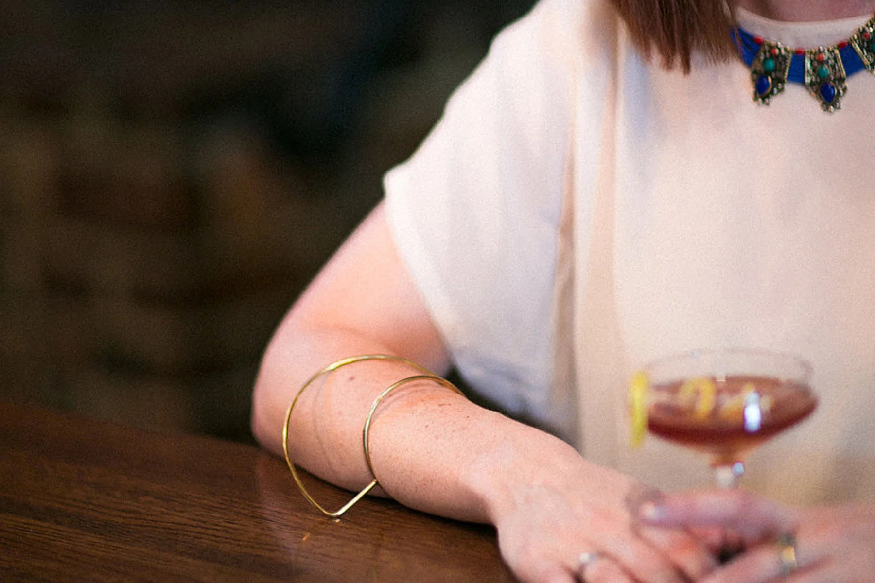 Necklace by Karen London , Cuff by Aoko Su