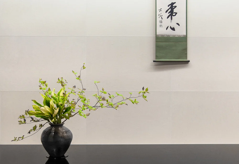 Flower & calligraphy