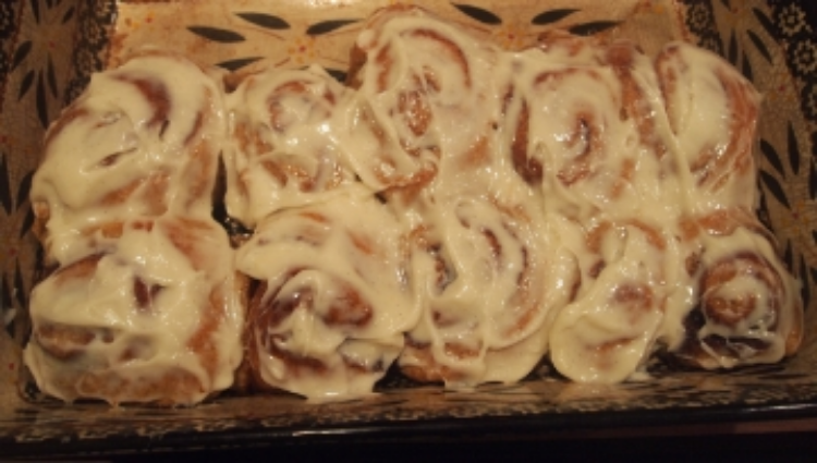 Cinnamon Rolls with Cream Cheese frosting perfect for on the go breakfast.