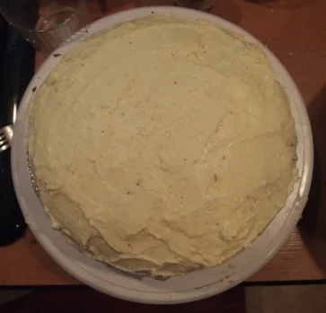 Carrot cake with cream cheese frosting.Price: $20.00