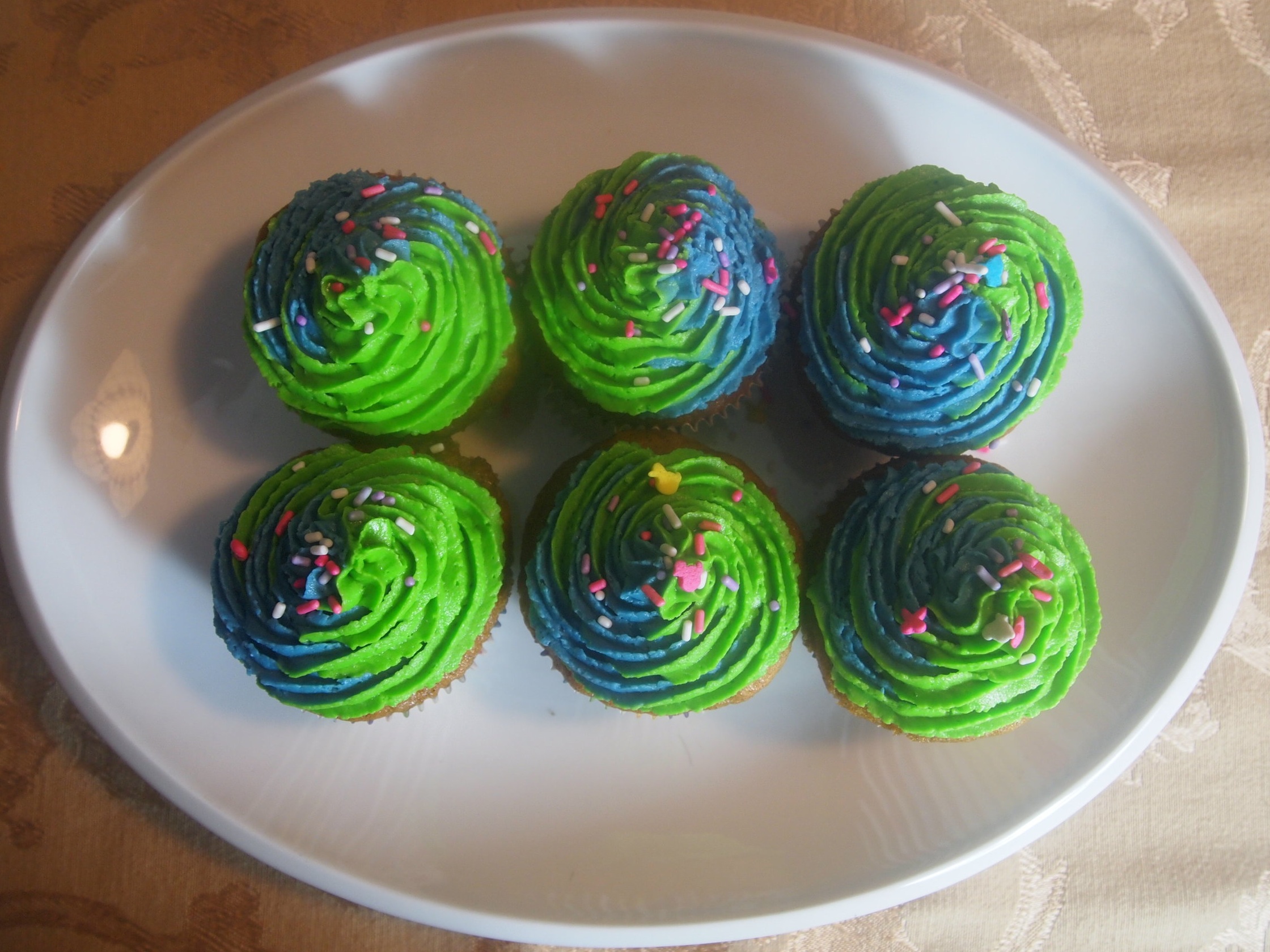 Carrot cake - but with the other two colors of Spring.