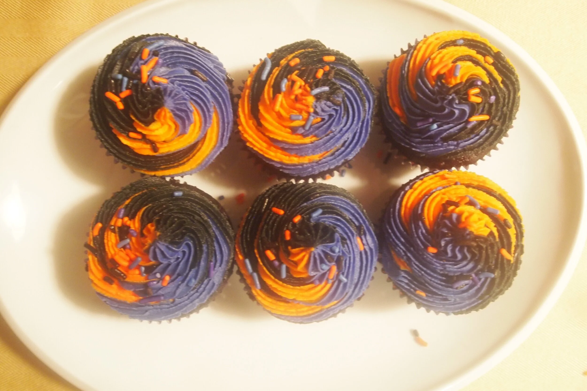 Chocolate with beautiful three color swirls.