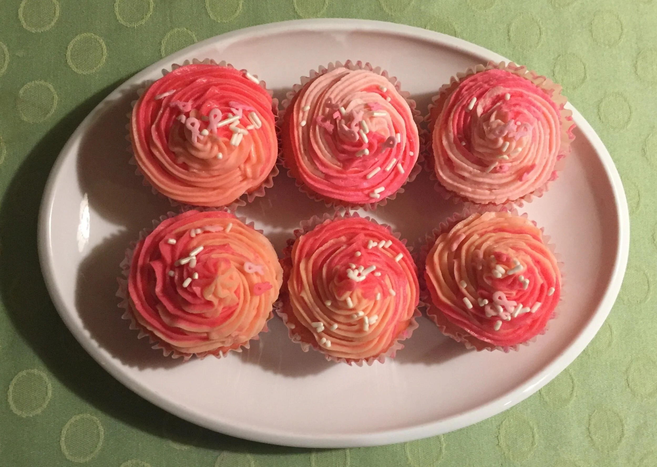 New improved pink velvet with two different shades of pink mixed together.