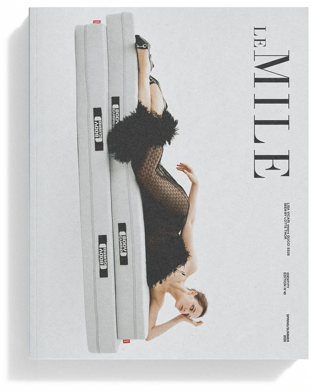 LE MILE Magazine Lisa Vicari SS26 Identity Issue Cover Lotte Thor Cover wearing GUCCI SS26 by Demna