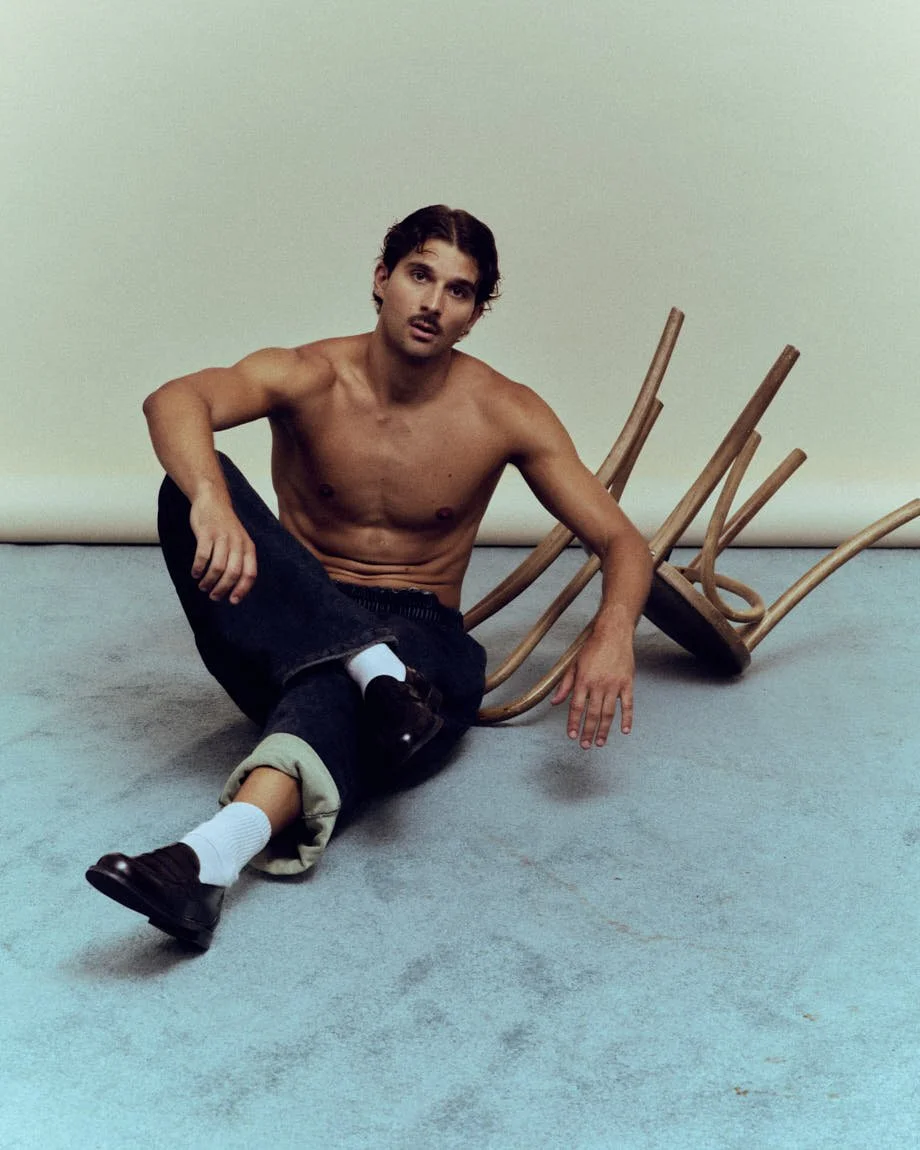 FEDERICO PICCIN LE MILE Magazine SS26 Runner Interview Fashion Editorial Luxury Brands Federico wears pants by THE FRANKIE SHOP, and shoes by CHURCH'S