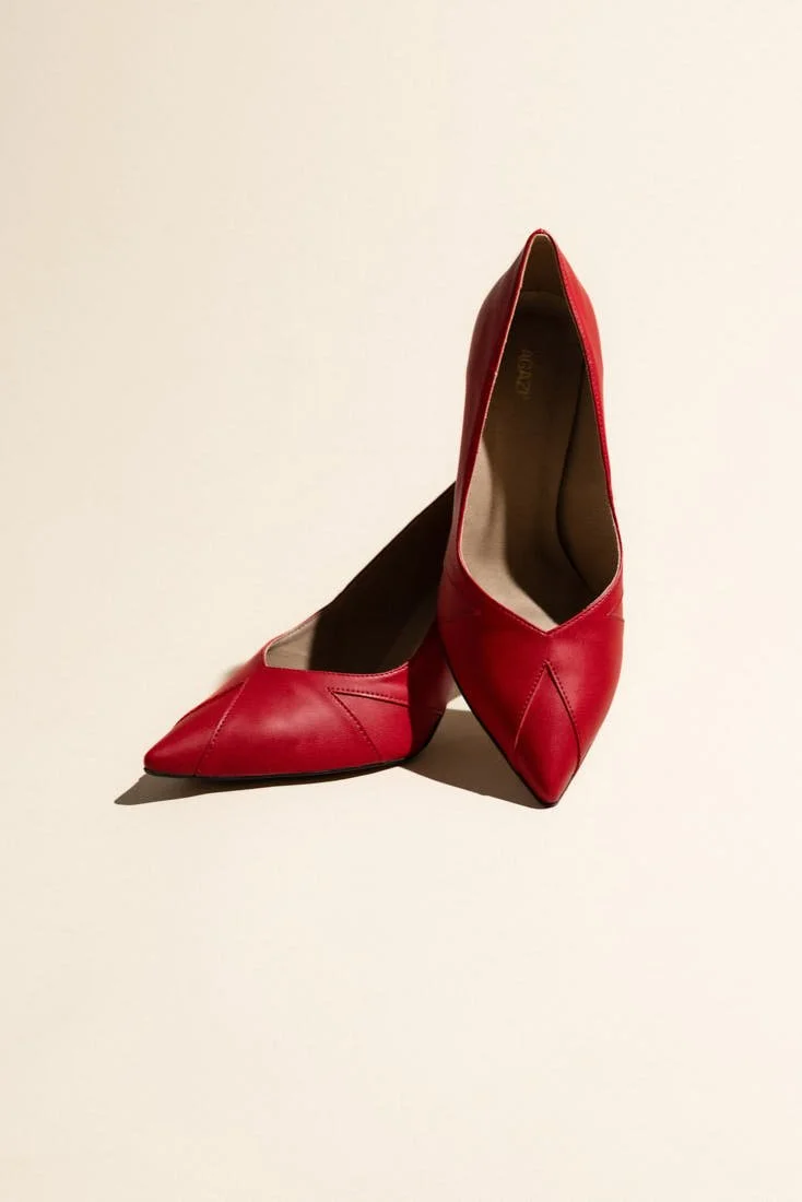 AGAZI IVO MIDI Red Poland made LE MILE Magazine