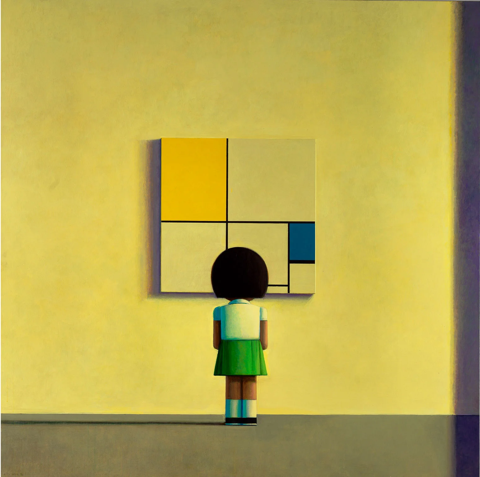© Liu Ye Mondrian in the Morning , 2000 Acrylic on canvas, 180 x 180 cm Private Collection, Beijing Photo: Cao Yong (曹勇)