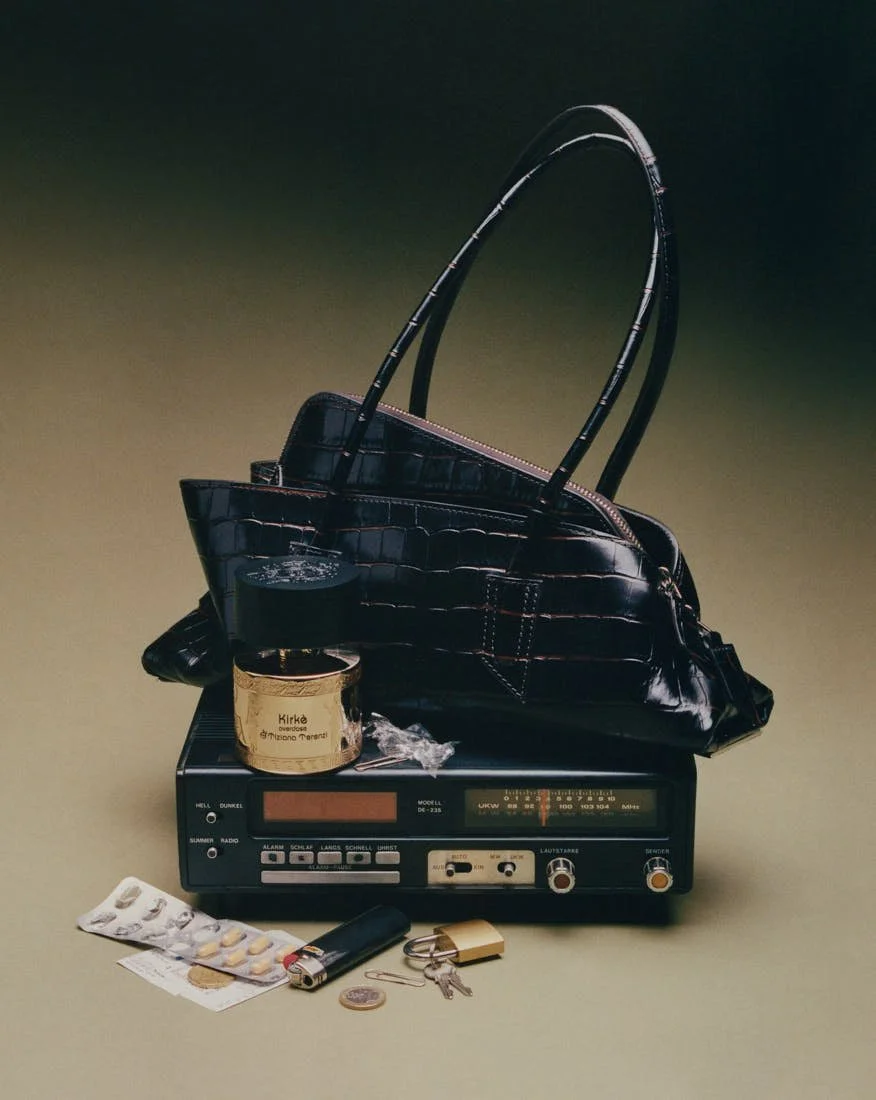 Luxury Niche Beauty Products Maciek Miloch Le Mile Magazine Offline Issue 39 scent KIRKÈ OVERDOSE by TIZIANA TERENZI hand bag THE ATTICO