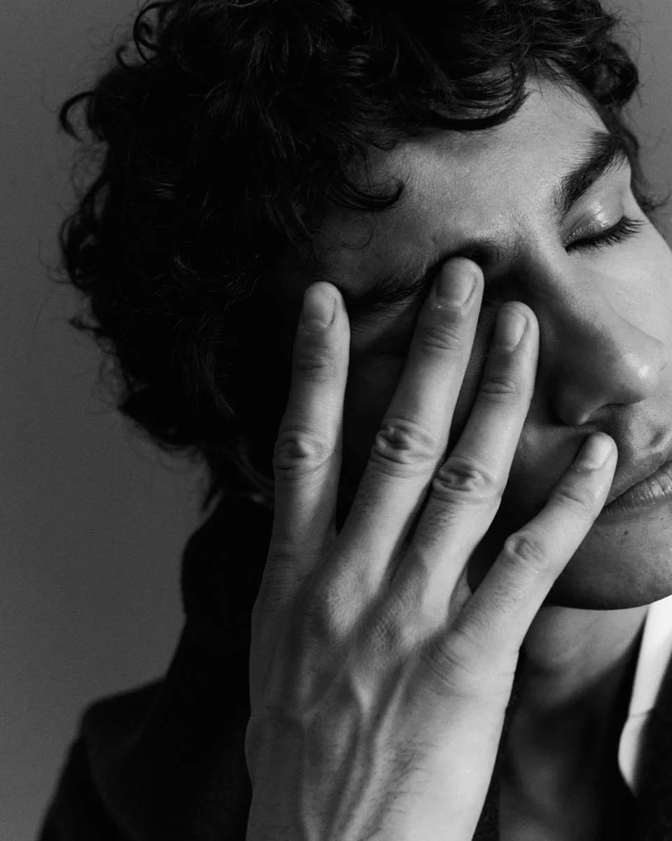 Duncan Yair wearing AGNONA jacket and DIOR shirt, photographed by Cosimo Buccolieri for LE MILE Magazine.