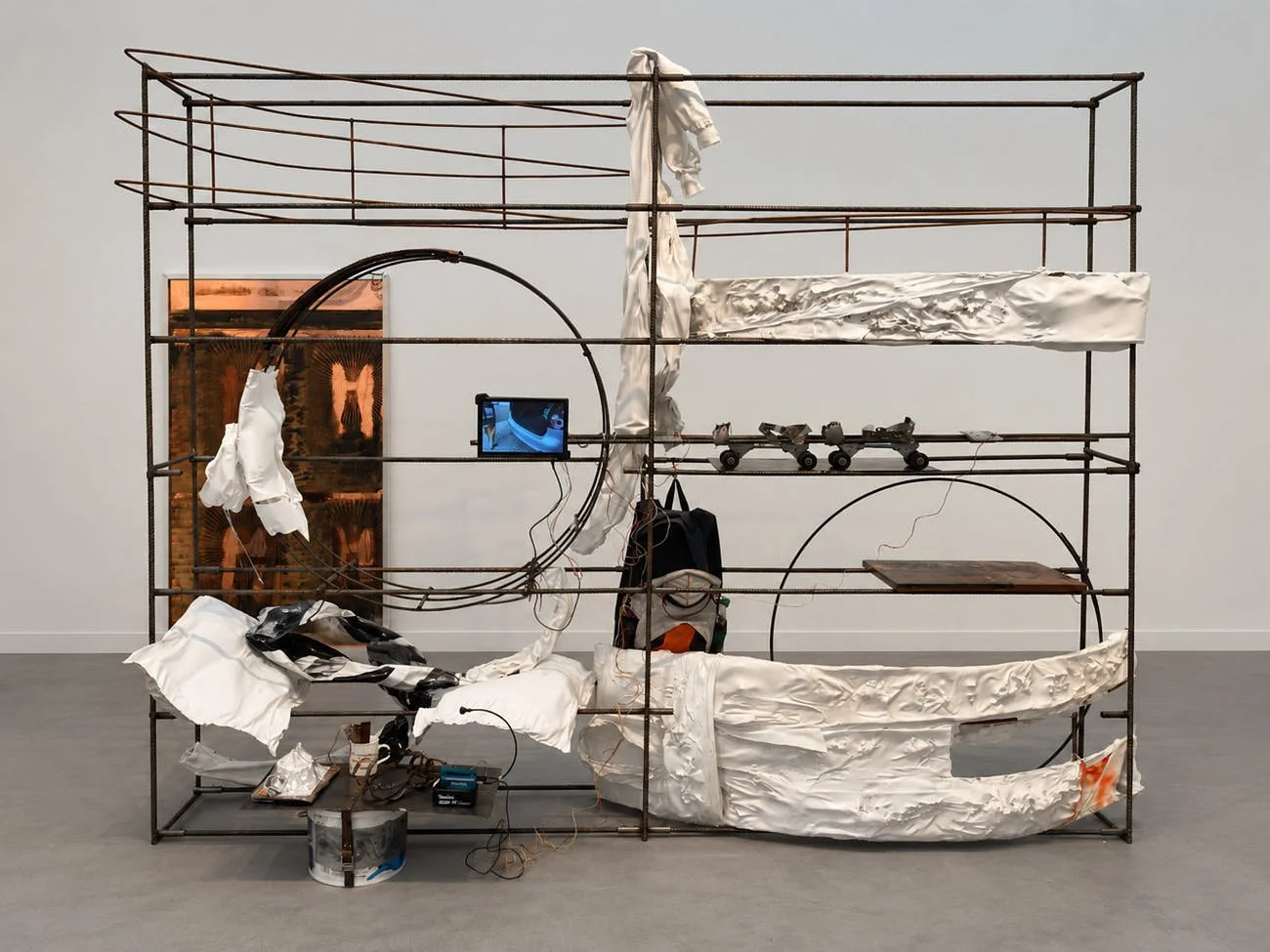 Anastasia Sosunova, Preppers (2026). Installation view at Frieze London 2026, presented by eastcontemporary. Photograph, Tagen Donovan, 2026. LE MILE Magazine reviewed by editor Tagen Donovan